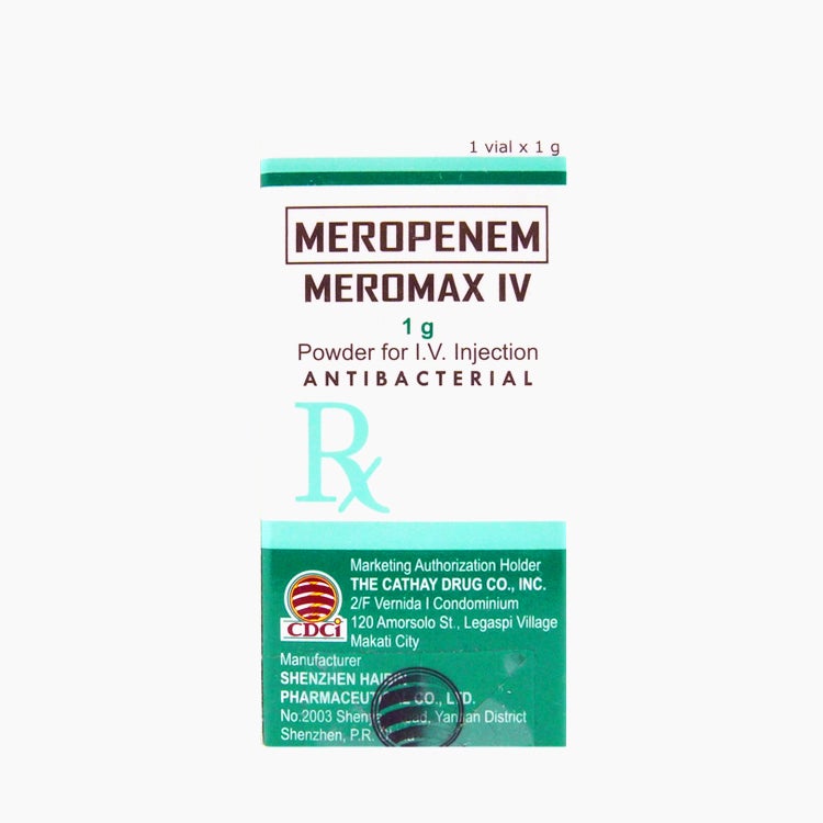 MEROMAX IV Meropenem Trihydrate 1g Powder for IV Injection 1's price in ...