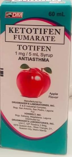 TOTIFEN Ketotifen Fumarate 1mg / 5mL Syrup 60mL price in the ...