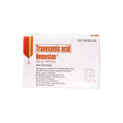 HEMOSTAN Tranexamic Acid 500mg Capsule 10's price in the Philippines ...