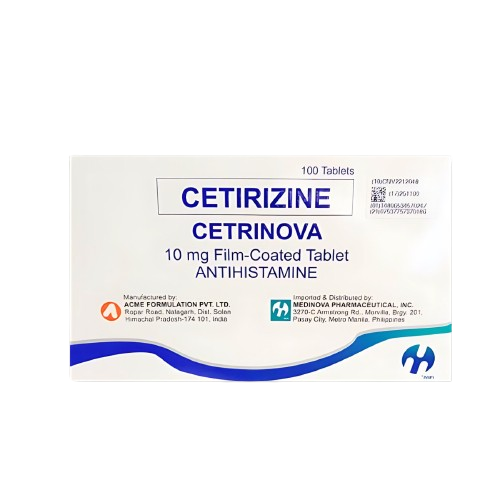 CETRINOVA Cetirizine 10mg - 1 Box x 100 Tabs price in the Philippines ...