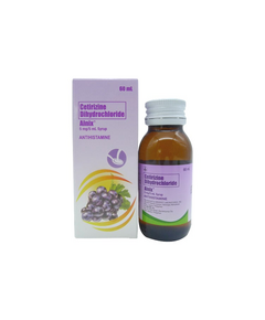 ALNIX Cetirizine Dihydrochloride 5mg / 5mL Syrup 60mL Grape, Dosage Strength: 5mg / 5mL, Drug Packaging: Syrup 60ml, Drug Flavor: Grape