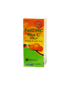 PEDZINC PLUS C Vit. C / Zinc Food Supplement Syrup 120mL Orange, Drug Packaging: Syrup 120ml, Drug Flavor: Orange