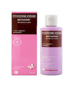 BETADINE Povidone-Iodine 7.5% Feminine Wash 100mL, Dosage Strength: 7.5% w/v, Drug Packaging: Feminine Wash 100ml