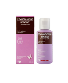 BETADINE Povidone-Iodine 7.5% Feminine Wash 50mL, Dosage Strength: 7.5% w/v, Drug Packaging: Feminine Wash 50ml