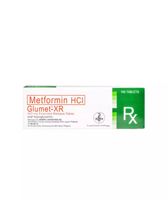 GLUMET-XR Metformin Hydrochloride 500mg Extended-Release Tablet 1's, Dosage Strength: 500 mg, Drug Packaging: Extended-Release Tablet 1's
