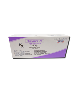 FEBUDAY Febuxostat 40mg Film-Coated Tablet 1's, Dosage Strength: 40 mg, Drug Packaging: Film-Coated Tablet 1's