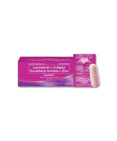 LACTEZIN Lactoferrin / D-Alpha Tocopheryl Acetate / Zinc 100mg / 11IU / 5mg Capsule 1's, Dosage Strength: 100 mg / 11 I.U. / 5 mg, Drug Packaging: Capsule 1's