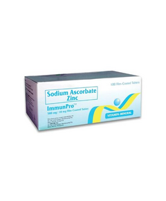 IMMUNPRO Ascorbic Acid / Zinc 500mg / 10mg Film-Coated Tablet 1's, Dosage Strength: 500 mg (equivalent to 562.42 mg Sodium Ascorbate)/10 mg (equivalent to 27.5 mg Zinc Sulfate Monohydrate), Drug Packaging: Film-Coated Tablet 1's