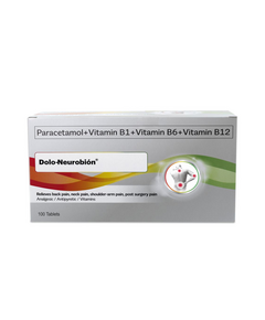 DOLO-NEUROBION Paracetamol / Vitamin B1 / Vitamin B6 / Vitamin B12 500mg / 50mg / 100mg / 100mcg Tablet 1's, Dosage Strength: 500mg / 50mg / 100mg / 100mcg, Drug Packaging: Tablet 1's