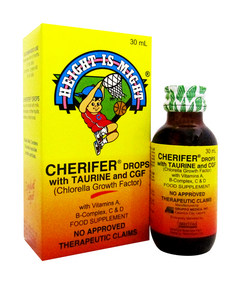 CHERIFER Taurine / Chlorella Growth Factor / Vitamin A / Vitamin B Complex / Vitamin C / Vitamin D Oral Drops 30mL, Drug Packaging: Oral Drops 30ml
