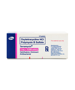 TERRAMYCIN Oxytetracycline Hydrochloride / Polymyxin B Sulfate 5mg / 10,000 units per g Ophthalmic Ointment 3.5g