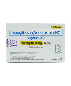 XIGDUO XR Dapagliflozin / Metformin Hydrochloride 10mg / 1000mg Tablet 1's, Dosage Strength: 10 mg / 1000 mg, Drug Packaging: Tablet 1's