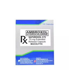 SAPHROXOL C75 Ambroxol Hydrochloride 75mg Extended-Release Capsule 1's, Dosage Strength: 75 mg, Drug Packaging: Extended-Release Capsule 1's