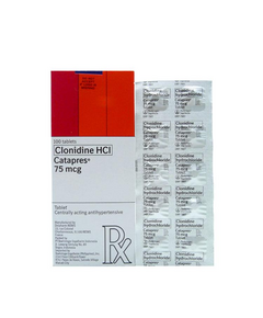 CATAPRES Clonidine Hydrochloride 75mcg Tablet 1's, Dosage Strength: 75mcg, Drug Packaging: Tablet 1's