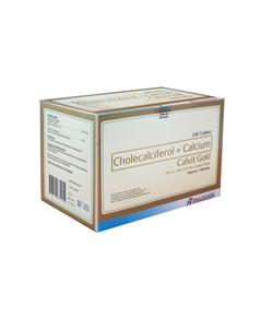 CALVIT GOLD Cholecalciferol (Vit. D3) / Calcium 400IU / 600mg Film-Coated Tablet 1's, Dosage Strength: 400 IU / 600mg (equivalent to 1.5g Calcium Carbonate), Drug Packaging: Film-Coated Tablet 1's