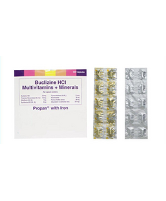 PROPAN WITH IRON Buclizine Hydrochloride / Multivitamins / Minerals Capsule 1's, Drug Packaging: Capsule 1's