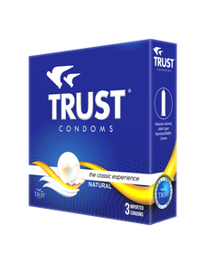 TRUST 2 GO Condoms 3's Natural, Drug Packaging: 1 Pack x Condoms 3's, Drug Flavor: Natural