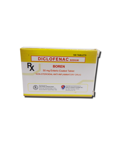 BOREN Diclofenac Sodium 50mg Enteric-Coated Tablet 1's, Dosage Strength: 50 mg, Drug Packaging: Enteric-Coated Tablet 1's