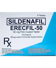 ERECFIL-50 Sildenafil 50mg Film-Coated Tablet 1's