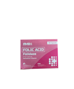 FOLIDAZE Folic Acid (Vit. B9) 5mg Capsule 1's