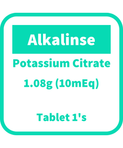 ALKALINSE Potassium Citrate 1.08g (10mEq) Extended-Release Tablet 1's, Dosage Strength: 1.08g (10 mEq), Drug Packaging: Extended-Release Tablet 1's
