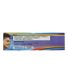 NERVESAPH-DUO Paracetamol / Vitamin B1/ Vitamin B6 / Vitamin B12 500mg / 50mg / 100mcg Tablet 1's