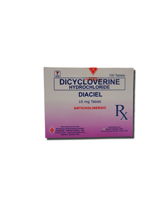 DIACIEL Dicycloverine Hydrochloride 10mg Tablet 1's, Dosage Strength: 10 mg, Drug Packaging: Tablet 1's