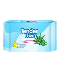 TENDER LOVE Cleansing Wipes 80's Aloe Vera