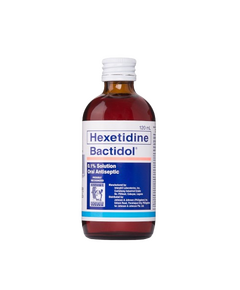 BACTIDOL Hexetidine 0.1% Solution 120mL, Dosage Strength: 0.1%, Drug Packaging: Gargle Solution 120ml