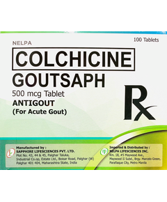 GOUTSAPH Colchicine 500mcg Tablet 1's, Dosage Strength: 500 mcg, Drug Packaging: Tablet 1's