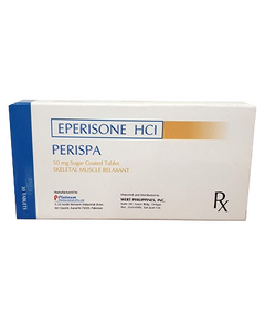 PERISPA Eperisone Hydrochloride 50mg Tablet 1's, Dosage Strength: 50 mg, Drug Packaging: Tablet 1's