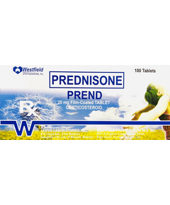 PREND Prednisone 20mg Film-Coated Tablet 1's, Dosage Strength: 20 mg, Drug Packaging: Film-Coated Tablet 1's
