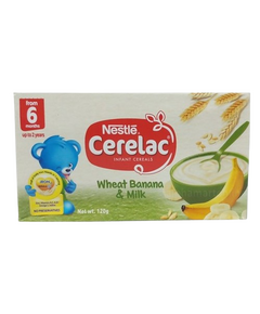 CERELAC Infant Cereals Wheat Banana & Milk 6 months to 2 years 120g