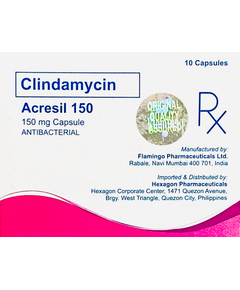 ACRESIL 150 Clindamycin 150mg Capsule 1's, Dosage Strength: 150 mg, Drug Packaging: Capsule 1's