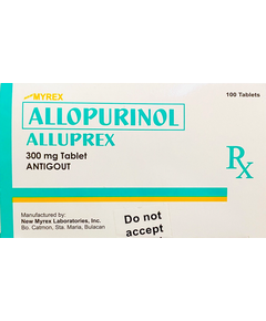 ALLUPREX Allopurinol 300mg Tablet 1's, Dosage Strength: 300 mg, Drug Packaging: Tablet 1's