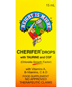 CHERIFER Taurine / Chlorella Growth Factor / Vitamin A / Vitamin B Complex / Vitamin C / Vitamin D Oral Drops 15mL, Drug Packaging: Oral Drops 15ml