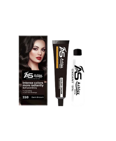 ASHLEY SHINE Bio Natural Glossy Hair Color Cream DARK BROWN 33/0