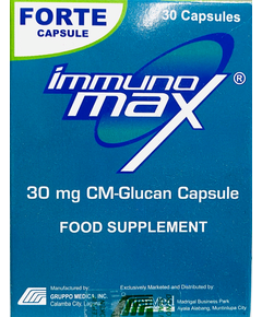 IMMUNOMAX FORTE CM-Glucan 30mg Food Supplement Capsule 1's, Drug Packaging: Capsule 1's
