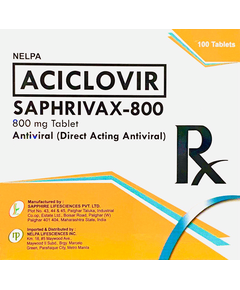 SAPHRIVAX Acyclovir 800mg Tablet 1's