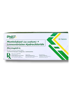MONTEPHIL-L Montelukast ( as Sodium) / Levocetirizine Hydrochloride 10mg / 5mg Film-Coated Tablet 1's