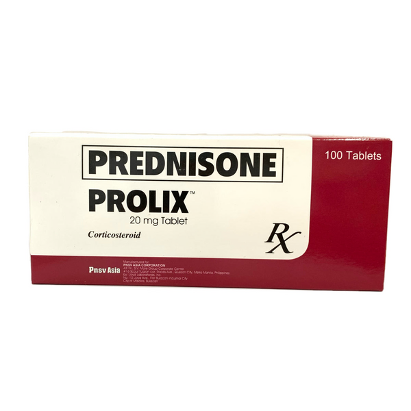 PROLIX Prednisone 20mg Tablet 1's, Dosage Strength: 20 mg, Drug Packaging: Tablet 1's