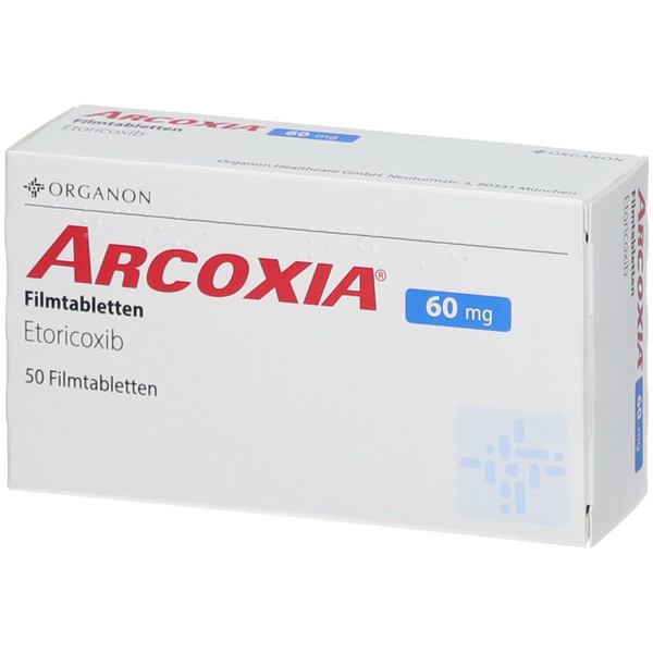 ARCOXIA Etoricoxib 60mg Film-Coated Tablet 50's, Dosage Strength: 60mg, Drug Packaging: Film-Coated Tablet 50's