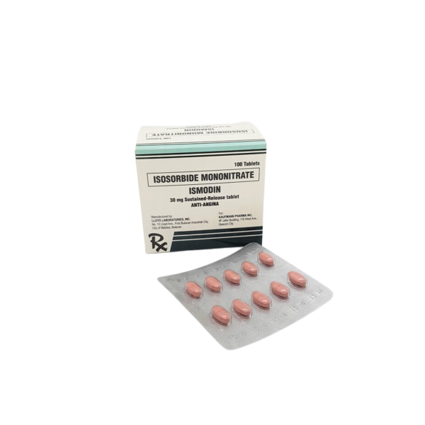 ISMODIN Isosorbide Mononitrate 30mg Sustained Release Tablet 1's, Dosage Strength: 30 mg, Drug Packaging: Sustained Release Tablet 1's