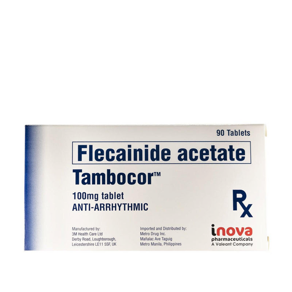 TAMBOCOR Flecainide Acetate 100mg Tablet 1's, Dosage Strength: 100mg, Drug Packaging: Tablet 1's